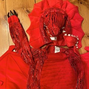 Pottery Barn Kids Dragon Costume Red Size 4-6 Y
